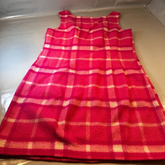 United Colors Benetton Dress Womens Blue Family Italy Wool Windowpane Plaid - Picture 11 of 14